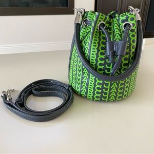 Marc Jacobs Green and Black Bucket Bag